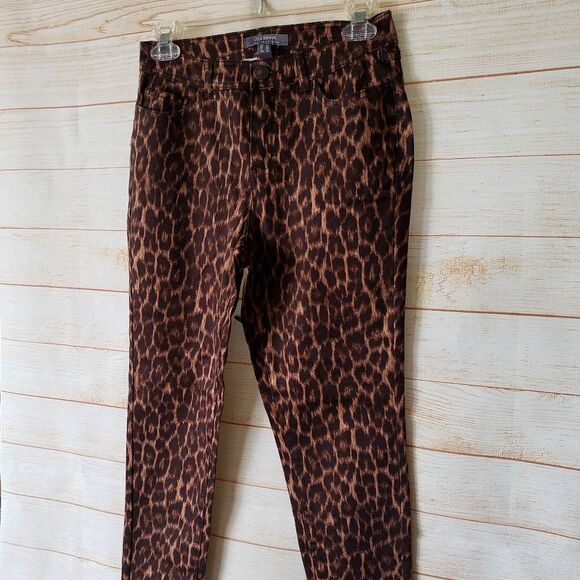 Lisa Rinna Collection Stretchy Animal Print Ankle Jeans - Picture 6 of 10